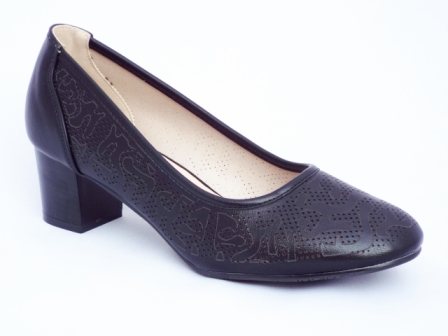 Pantofi dama negri, toc de 5 cm
