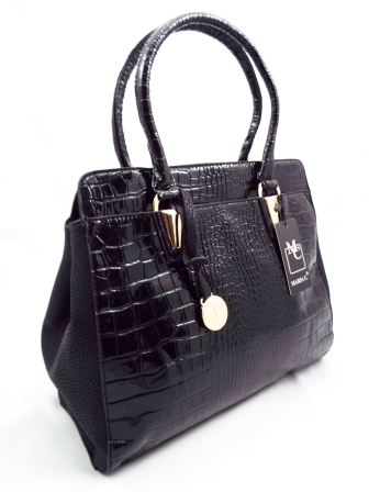 Geanta dama Marya neagra croco