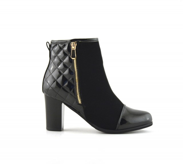 Ghete dama Savyno negre toc de 4 cm