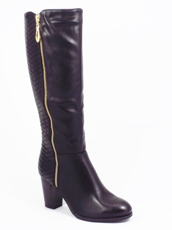 Cizme dama Poty negre toc de 8 cm biashoes.ro imagine reduceri