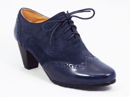 Pantofi femei Polino albastri cu toc de 7 cm