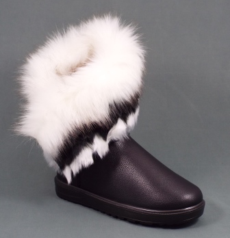 Ghete dama Xony negre tip UGG