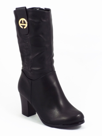 Cizme dama Rynos negre toc de 7 cm biashoes.ro imagine reduceri