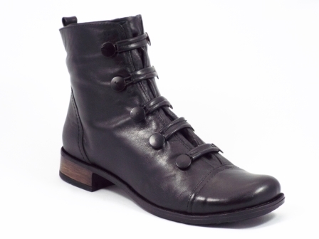 Ghete dama piele negre toc 3 cm Mynia biashoes.ro imagine reduceri