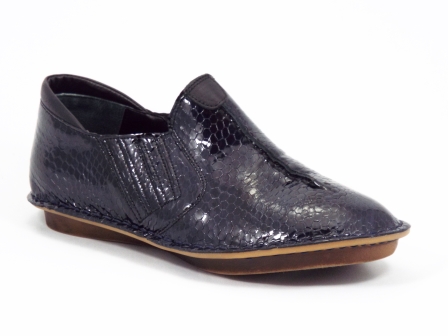 Pantofi dama piele negri tip croco Mellysa