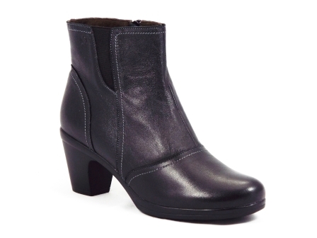 Ghete dama piele negre toc 6 cm Spain