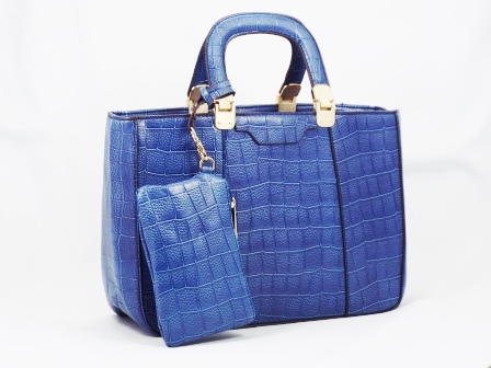 Geanta dama albastra croco Kelly