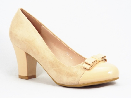 Pantofi dama bej toc 7 cm Gonya
