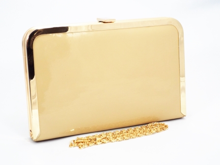 Geanta dama clutch bej Fermy