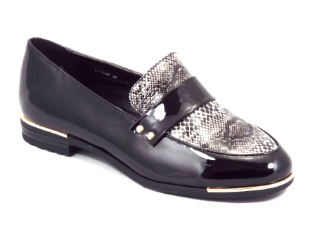 Pantofi dama negri lac toc 1,5 cm Zorynna