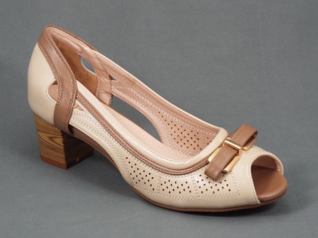 Sandale dama bej toc 5 cm Sefyo