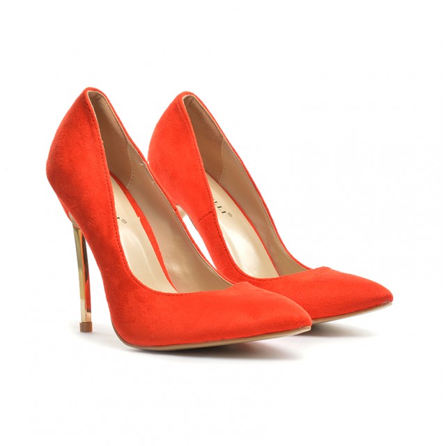 Botinelli Hrwh-2 Red Suede-74-14-91 Pantofi dama rosii stiletto toc 11 cm sedone
