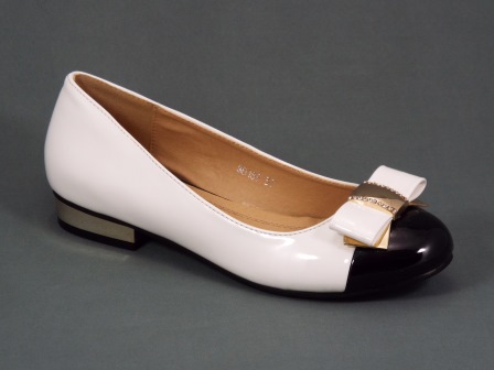Pantofi dama albi toc 2 cm Ougi