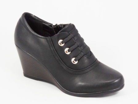 Pantofi dama negri ortopedici toc 7 cm Glorya