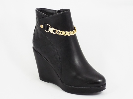 Ghete dama negre ortopedice toc 8 cm Danyk