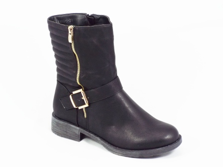 Ghete dama negre toc 3 cm Anny