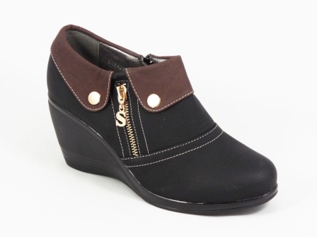 Pantofi dama negri talpa ortopedica 7 cm Crynna
