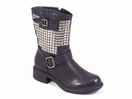 Ghete dama negre toc 4 cm Kronna