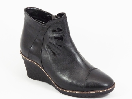 Ghete dama piele negre ortopedice toc 6 cm Retty biashoes.ro imagine reduceri