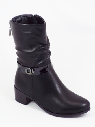 Ghete dama negre toc 4,5 cm Denny
