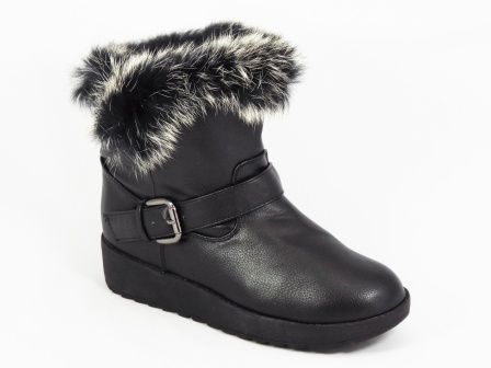 Ghete dama negre toc 3,5 cm Ella