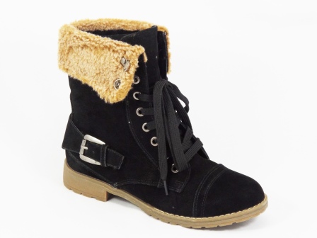 Ghete dama negre toc 2,5 cm Lolla