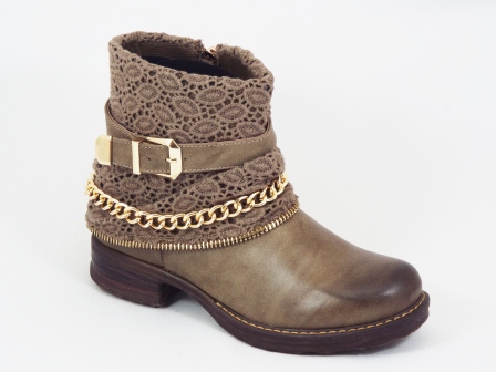 Ghete dama khaki toc 3 cm Henyke