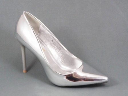 Guapissima Jm-z353 Argintiu-8-80 Pantofi dama argintii lac stiletto toc 10 cm dorina