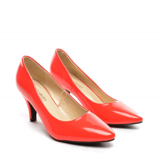 Pantofi dama rosii lac toc 8 cm Zoryna