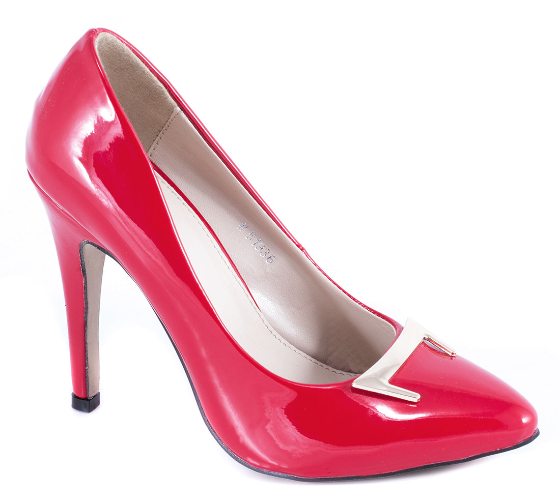Pantofi dama rosii lac toc 10 cm Yonna