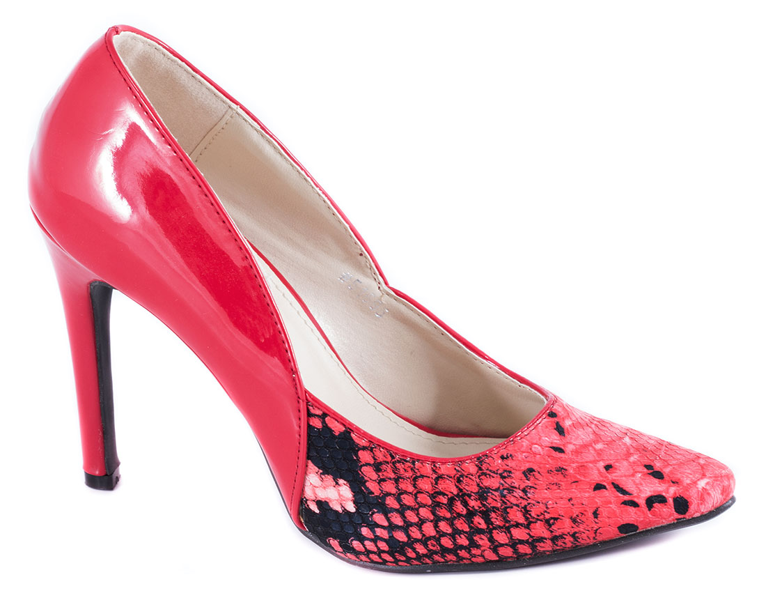 Pantofi dama rosii lac toc 10 cm Vyka
