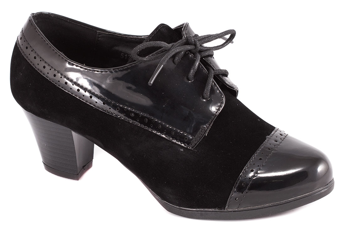 Pantofi dama negri lac toc 6 cm Laura