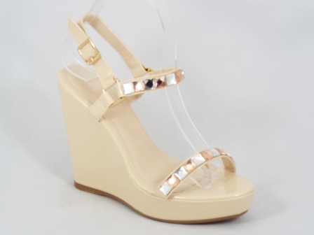 Sandale dama bej ortopedice lac toc 11,5 cm Ronna