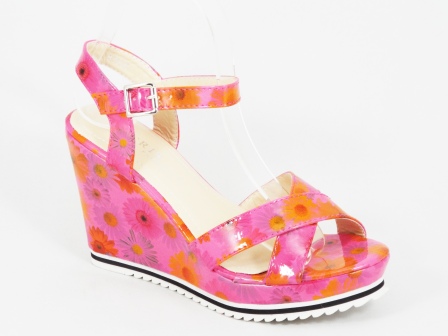 Sandale dama roz ortopedice toc 10 cm Ryta biashoes.ro imagine reduceri