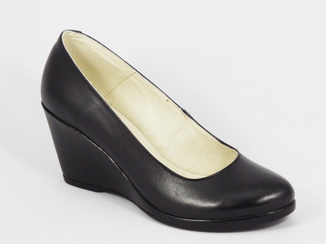Pantofi dama negri piele toc 7 cm Flora biashoes.ro imagine reduceri