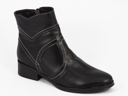 Ghete dama piele negre toc 3,5 cm Panty biashoes.ro imagine reduceri