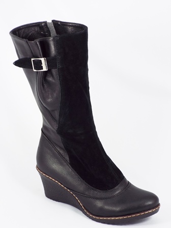 Cizme dama piele negre toc 6cm Lynna
