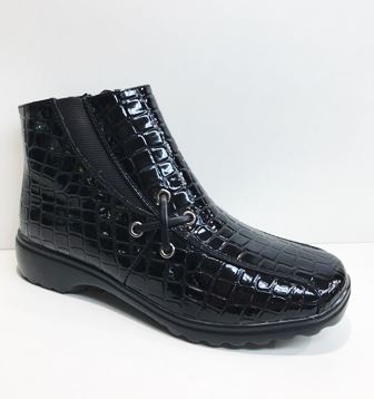 Ghete dama negre toc 2 cm Elle