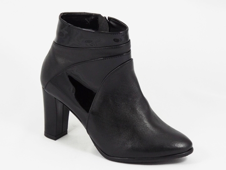 Ghete dama piele negre Hanna biashoes.ro imagine reduceri