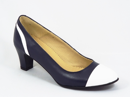 Pantofi dama piele albastri toc 6 cm Verra biashoes.ro imagine reduceri