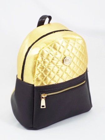 Rucsac dama auriu negru Lodya