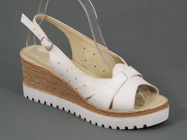 Sandale dama piele albe Darya biashoes.ro imagine reduceri
