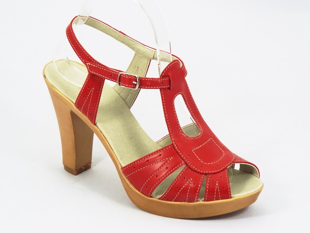 Sandale dama piele rosii Laura biashoes.ro imagine reduceri