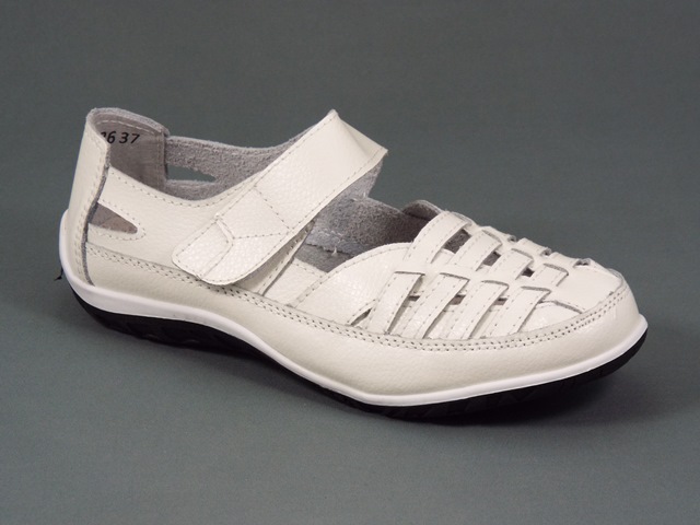 Sandale dama piele albe Sonya