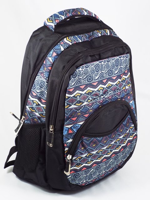 Ghiozdan negru cu albastru unisex Dalyn