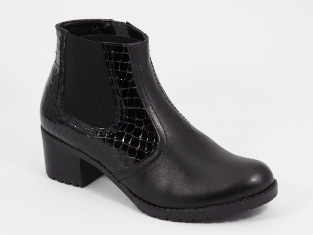 Ghete dama piele negre Doryna biashoes.ro imagine reduceri
