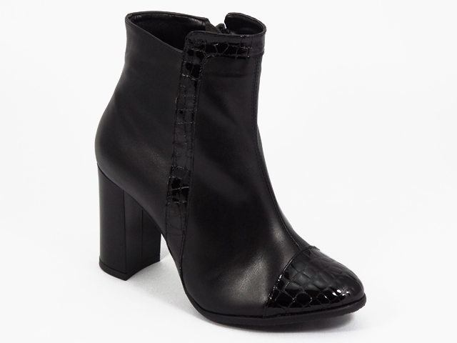 Ghete dama piele negre Fabiana biashoes.ro imagine reduceri