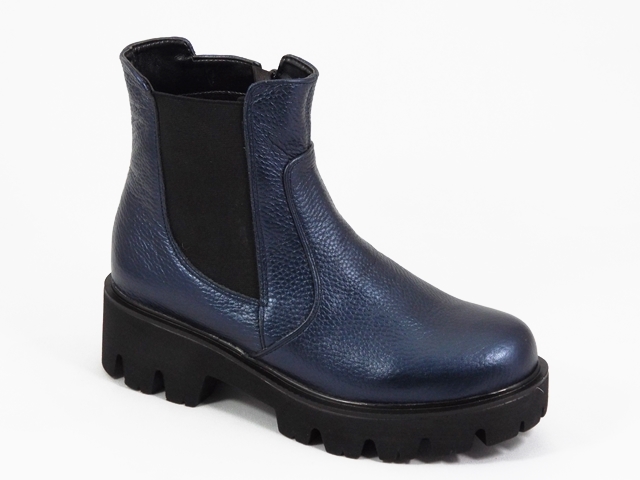 Ghete dama piele albastru metalizat Gloria biashoes.ro imagine reduceri