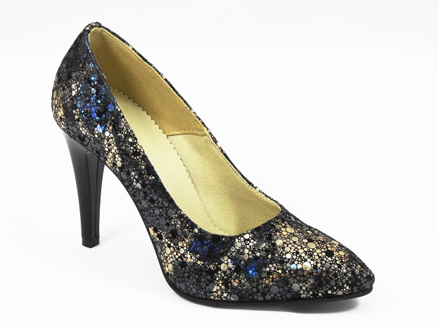 Pantofi dama piele intoarsa neagra pastel Elektra biashoes.ro imagine reduceri