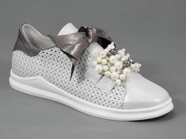 Adidasi dama piele argintii Eliza biashoes.ro imagine reduceri
